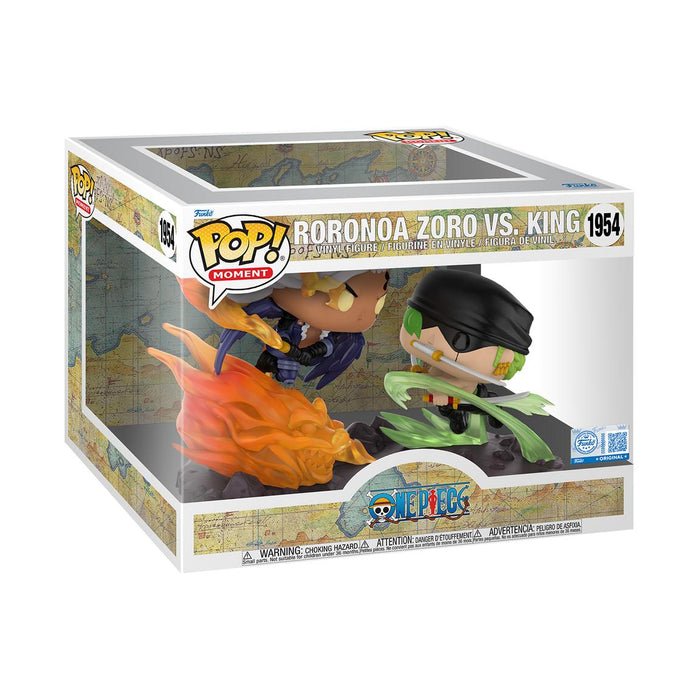 Funko Pop Moment: One Piece - Unmasked King vs Zoro Exclusivo