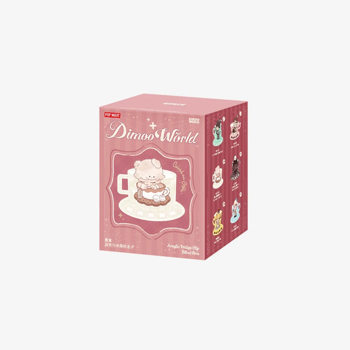POP MART: DIMOO - Crush On Coffee Series - Acrylic Fridge Magnet Clip Blind Box
