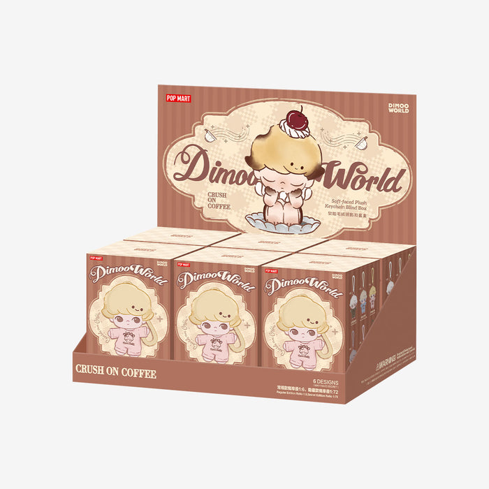 POP MART: DIMOO - Series Crush on Coffee Soft - faced Plush Keychain