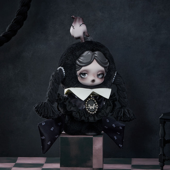 POP MART: Skullpanda × Wednesday Plush Merlina Classic Dress Version
