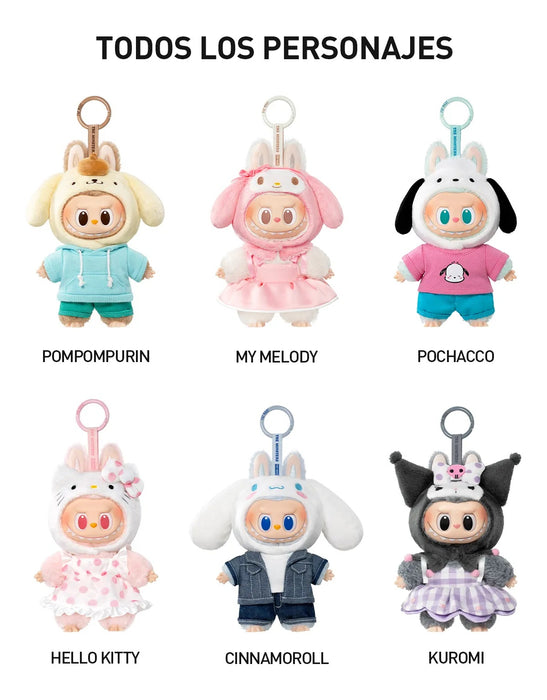 POP MART: Labubu The Monsters x Hello Kitty and Friends Series - Vinyl Plush Pendant Blind Box