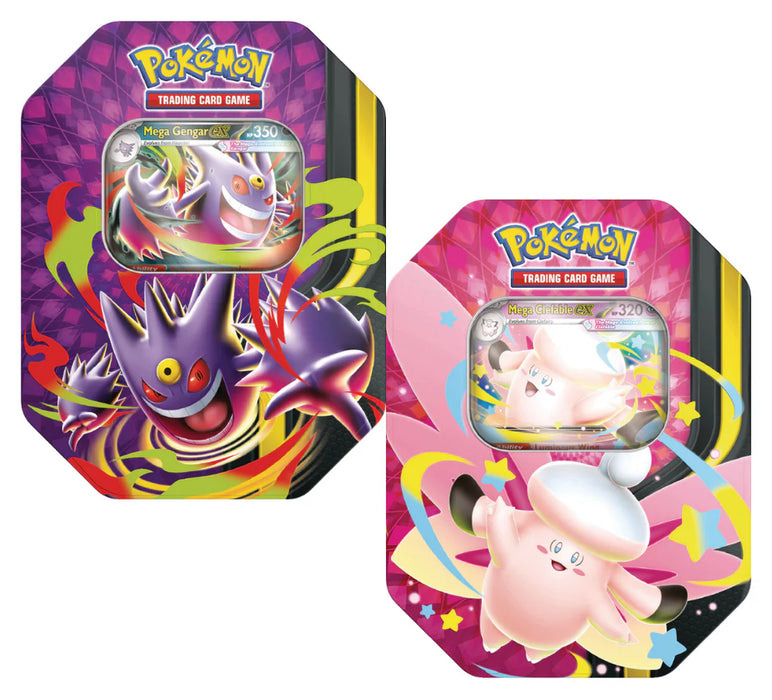 Pokemon TCG: Lata Megaluz Lunar - Mega Gengar ex o Mega Clefable ex En Español