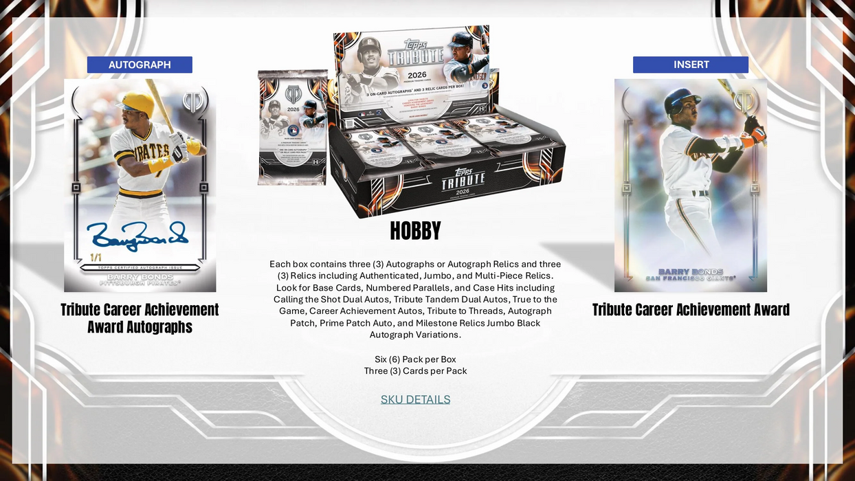 Topps: MLB 2026 Tribute Baseball - Hobby Box