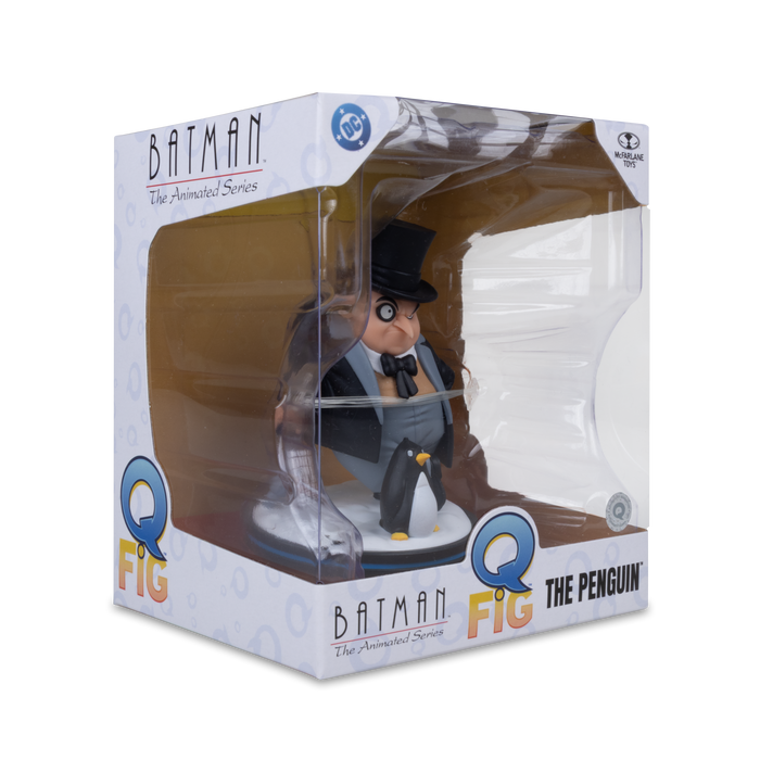Mcfarlane Qmx Q Fig Deluxe: Dc Comics - Penguin con base de nieve