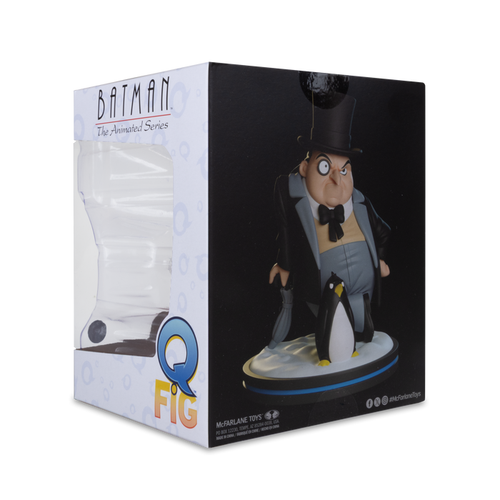 Mcfarlane Qmx Q Fig Deluxe: Dc Comics - Penguin con base de nieve