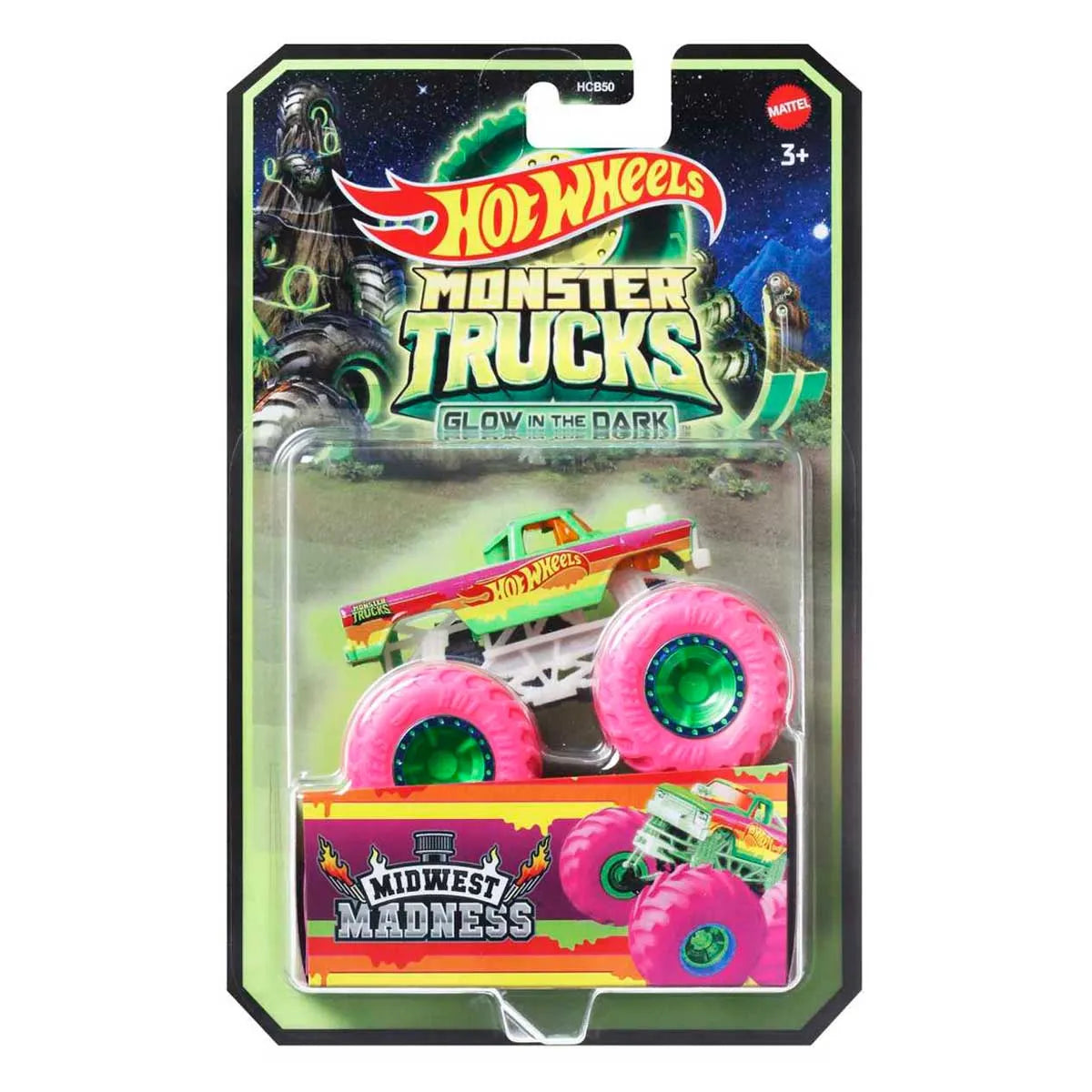 Hot Wheels Monster Trucks: Glow Surtido Escala 1/64