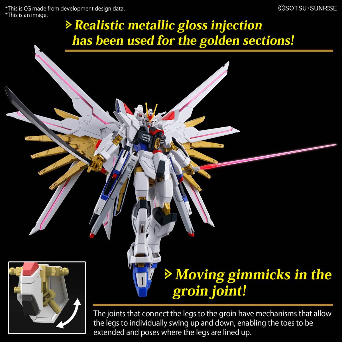 Bandai Hobby Gunpla High Grade Model Kit: Mobile Suit Gundam Seed Freedom - Mighty Strike Freedom Escala 1/144 Kit De Plastico