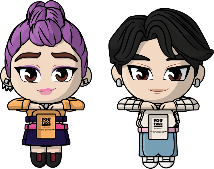 Youtooz Monitor Buddiez: KPop Demon Hunters - Jinu y Rumi