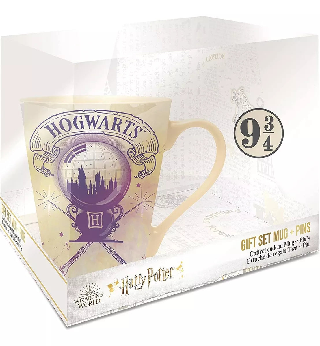 ABYStyle Set De Regalo: Harry Potter - Taza Hogwarts con Anden 9 3/4 Pin