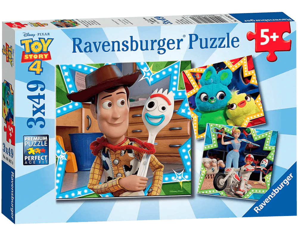 Ravensburger Rompecabezas: Toy story 4 3 Pack 49 piezas