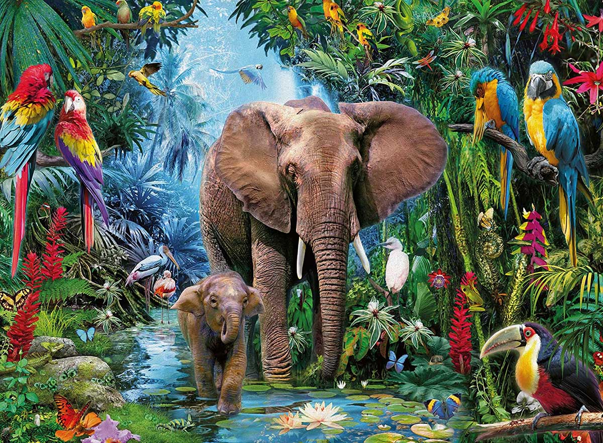 Ravensburger Rompecabezas: Elefantes de la Selva 150 piezas