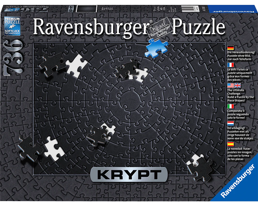 Ravensburger Rompecabezas: Krypt - Todo Negro 736 piezas