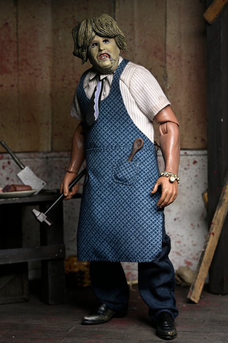 NECA Figura de Accion Vestida: La masacre de Texas - Leatherface con mascara de anciana 8 Pulgadas