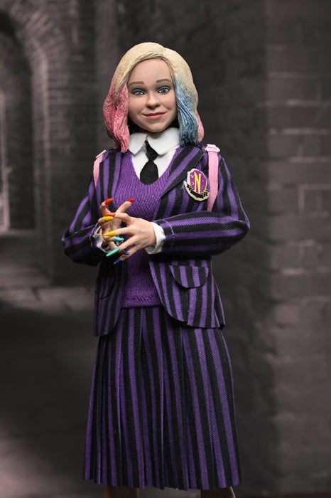 NECA Figura de Accion Vestida: Wednesday - Merlina Addams Nevermore y Enid 8 Pulgadas 2 Pack