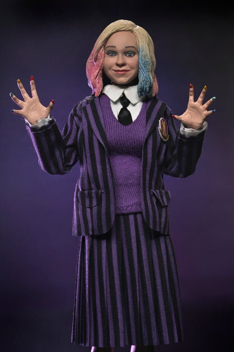 NECA Figura de Accion Vestida: Wednesday - Merlina Addams Nevermore y Enid 8 Pulgadas 2 Pack
