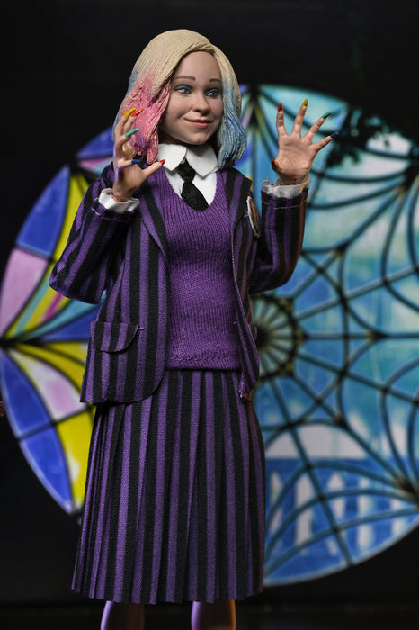 NECA Figura de Accion Vestida: Wednesday - Merlina Addams Nevermore y Enid 8 Pulgadas 2 Pack