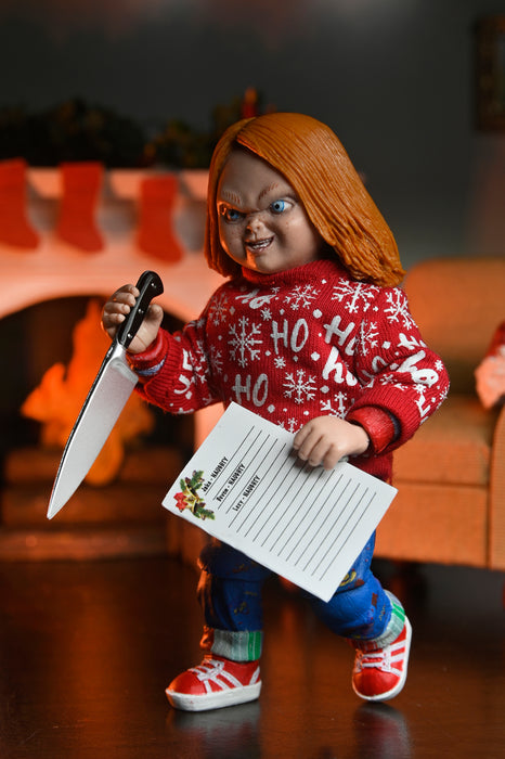 NECA Figura de Accion Ultimate: Chucky - Chucky Holiday 7 Pulgadas