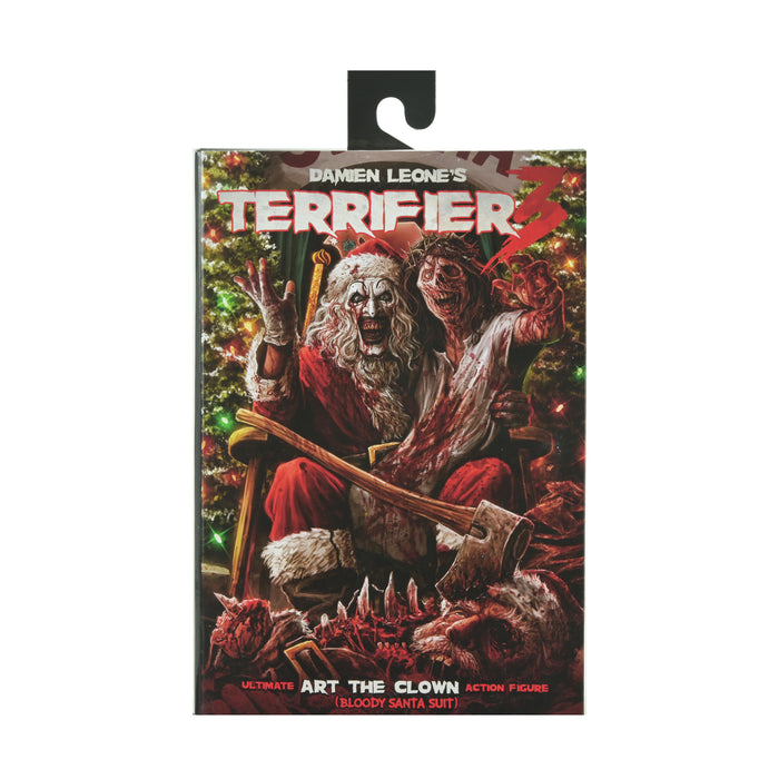 NECA Figura de Accion Ultimate: Terrifier 3 - Santa Suit Art the Clown Bloody Version 7 Pulgadas
