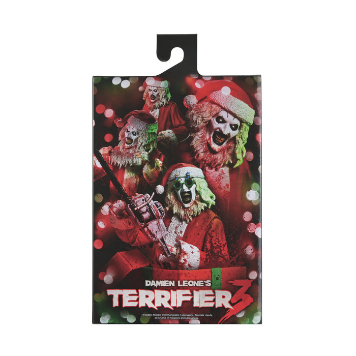 NECA Figura de Accion Ultimate: Terrifier 3 - Santa Suit Art the Clown Bloody Version 7 Pulgadas