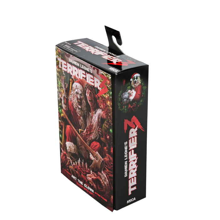 NECA Figura de Accion Ultimate: Terrifier 3 - Santa Suit Art the Clown Bloody Version 7 Pulgadas