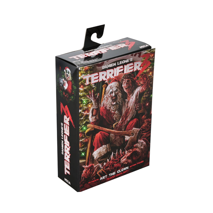 NECA Figura de Accion Ultimate: Terrifier 3 - Santa Suit Art the Clown Bloody Version 7 Pulgadas