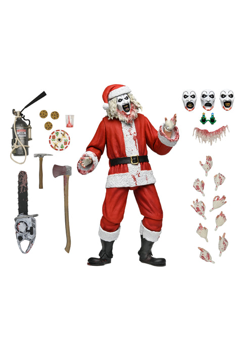 NECA Figura de Accion Ultimate: Terrifier 3 - Santa Suit Art the Clown Bloody Version 7 Pulgadas