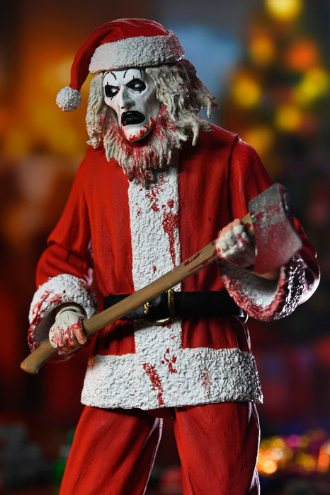 NECA Figura de Accion Ultimate: Terrifier 3 - Santa Suit Art the Clown Bloody Version 7 Pulgadas