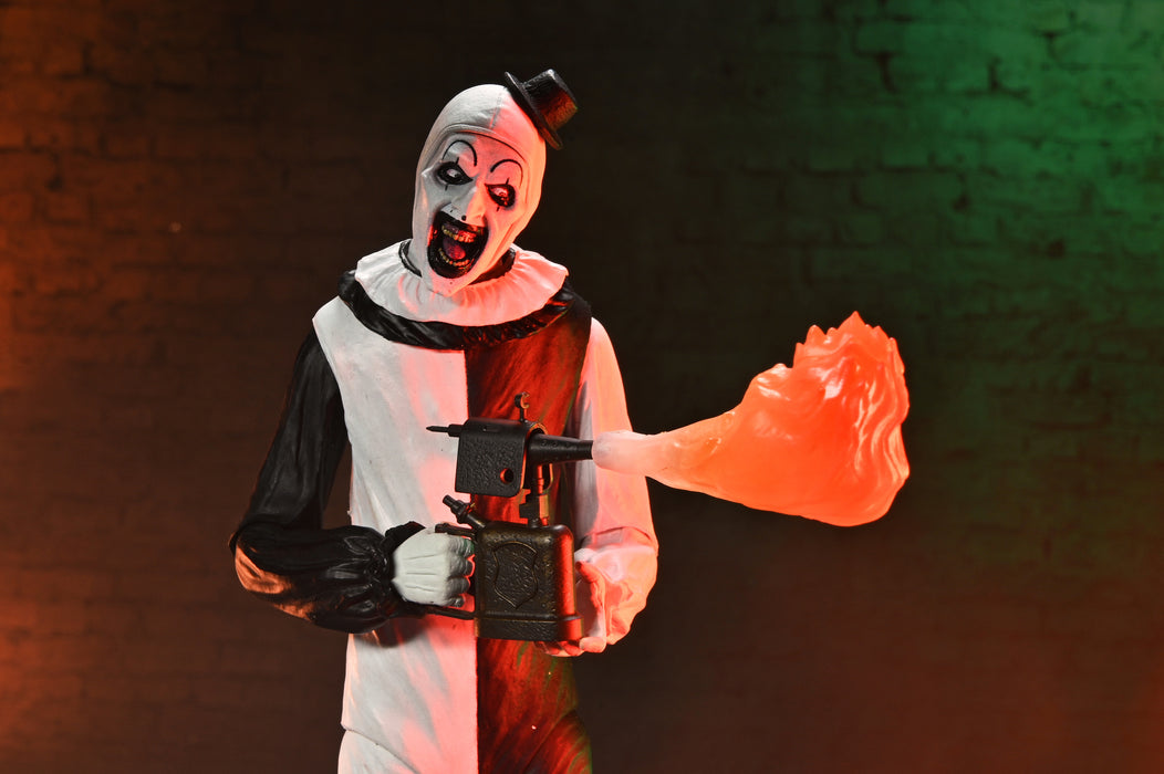 NECA Figura de Accion Ultimate: Terrifier 2 - Art the Clown y Little Pale Girl 2 Pack 7 Pulgadas