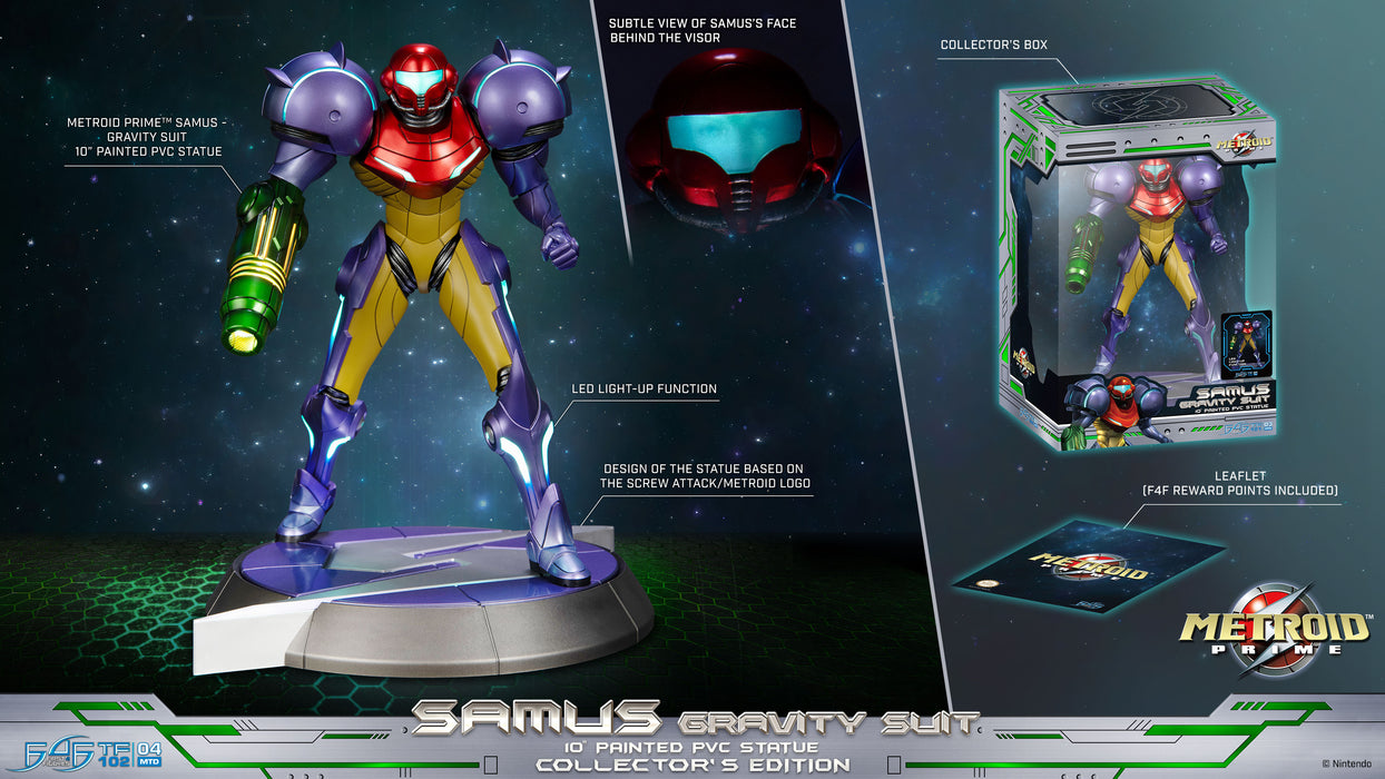 First 4 Figures: Metroid Prime - Samus Traje de Gravedad Coleccionista 10 Pulgadas