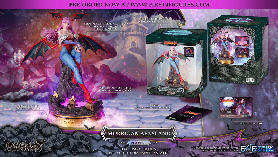 First 4 Figures: Darkstalkers - Morrigan Aensland Player 2 Variant 10 Pulgadas