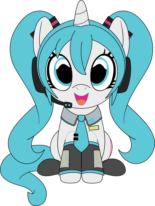 Youtooz Plush: Hatsune Miku X My Little Pony - Hatsune Miku Peluche 9 Pulgadas 