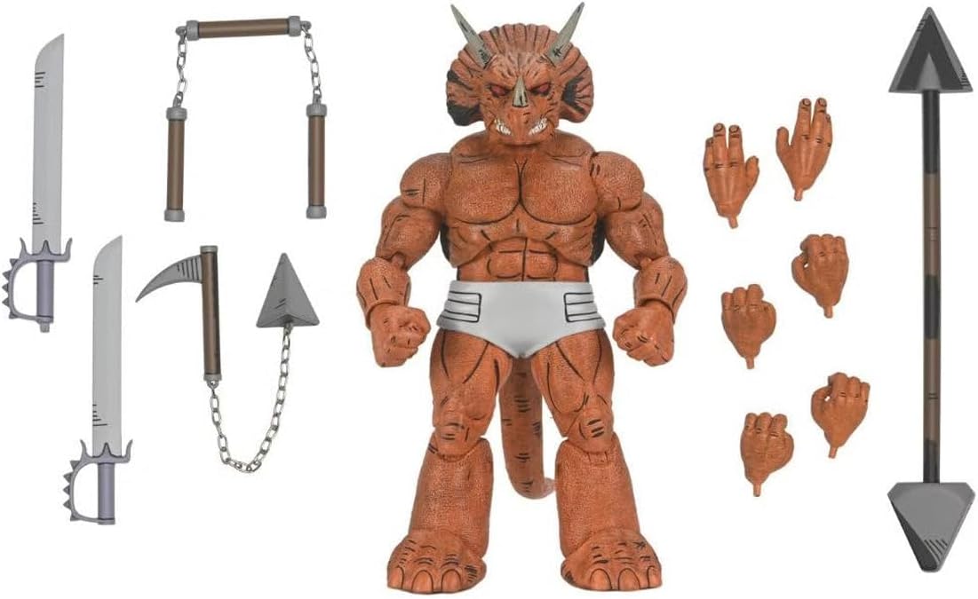 NECA Figura de Accion: TMNT Tortugas Ninja Mirage Comics - Triceraton Gladiator 7 Pulgadas