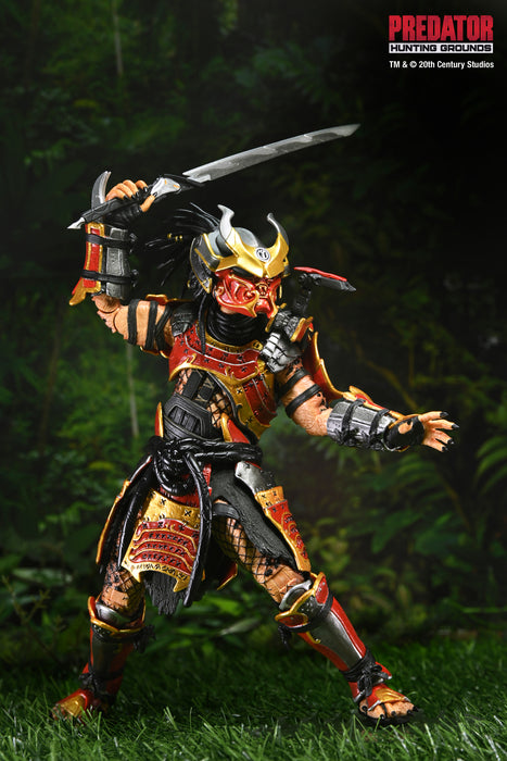NECA Figura de Accion Ultimate: Predator Hunting Grounds - Depredador Samurai 7 Pulgadas