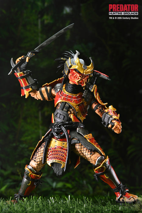 NECA Figura de Accion Ultimate: Predator Hunting Grounds - Depredador Samurai 7 Pulgadas