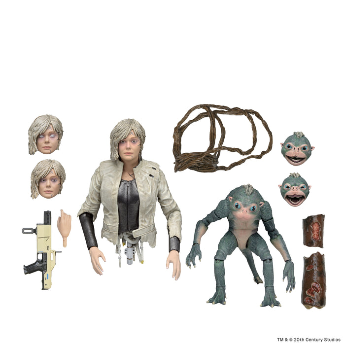 NECA Figura de Accion Ultimate: Depredador Tierras Salvajes - Thia y Bud 7 Pulgadas