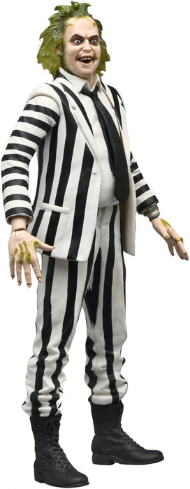 NECA Figura de Accion: Beetlejuice 1988 - B&W Striped Suit Beetlejuice in Blister Packaging 7 Pulgadas