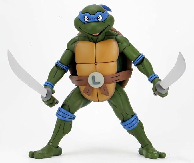 NECA Figura de Accion Giant Size: TMNT Tortugas Ninja Cartoon - Leonardo Escala 1/4