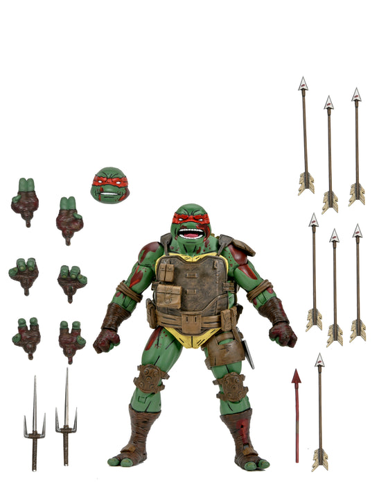 NECA Figura de Accion Ultimate: TMNT Tortugas The Last Ronin - Raphael El Primero En Caer 7 Pulgadas
