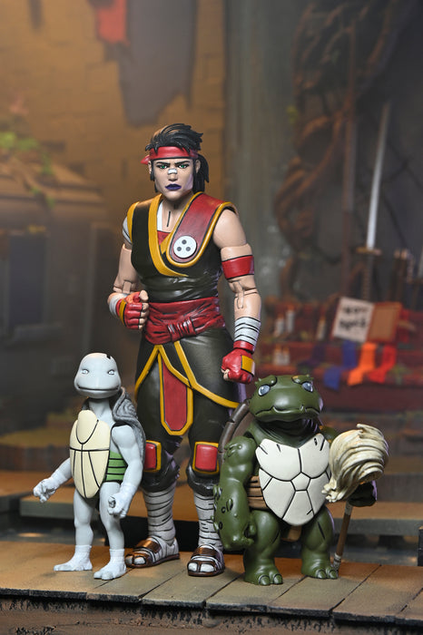 NECA Figura de Accion: TMNT The Last Ronin The Lost Years - Casey Marie con Baby Odyn y Uno 7 Pulgadas