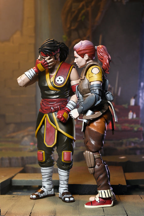 NECA Figura de Accion: TMNT The Last Ronin The Lost Years - Casey Marie con Baby Odyn y Uno 7 Pulgadas
