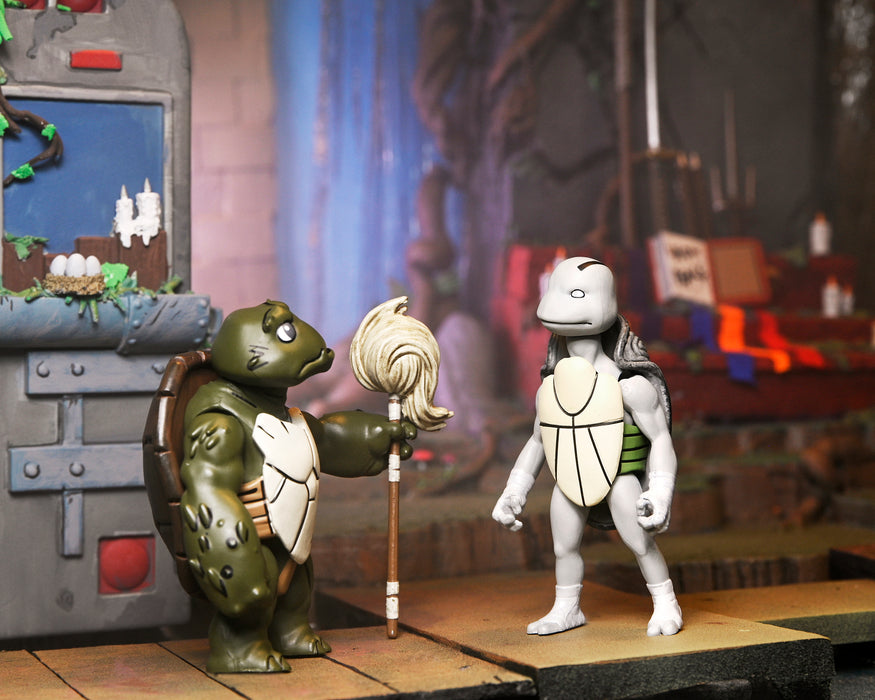 NECA Figura de Accion: TMNT The Last Ronin The Lost Years - Casey Marie con Baby Odyn y Uno 7 Pulgadas