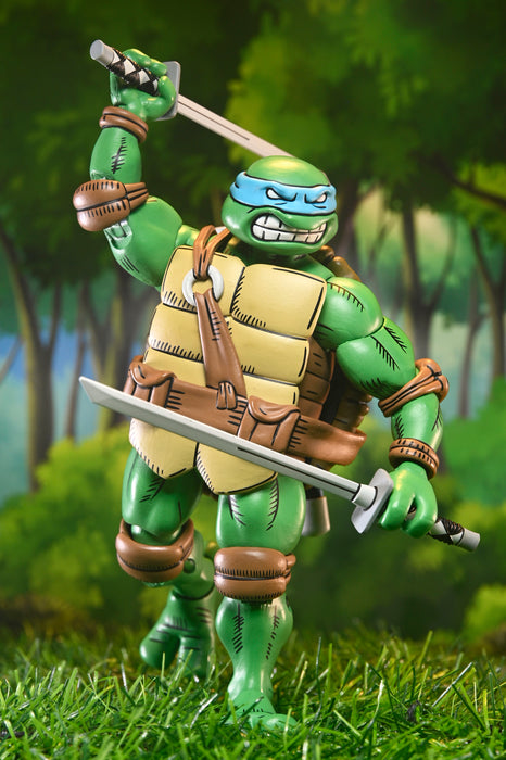 NECA Figura de Accion Ultimate: TMNT x Usagi Yojimbo - Leonardo 7 Pulgadas