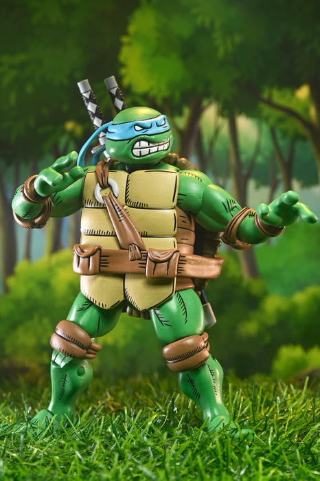 NECA Figura de Accion Ultimate: TMNT x Usagi Yojimbo - Leonardo 7 Pulgadas