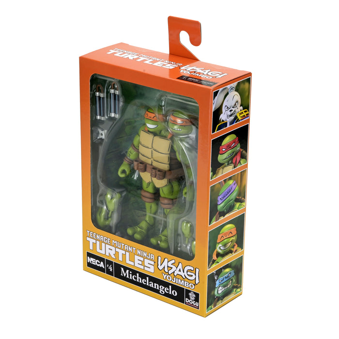 NECA Figura de Accion Ultimate: TMNT x Usagi Yojimbo - Michelangelo 7 Pulgadas