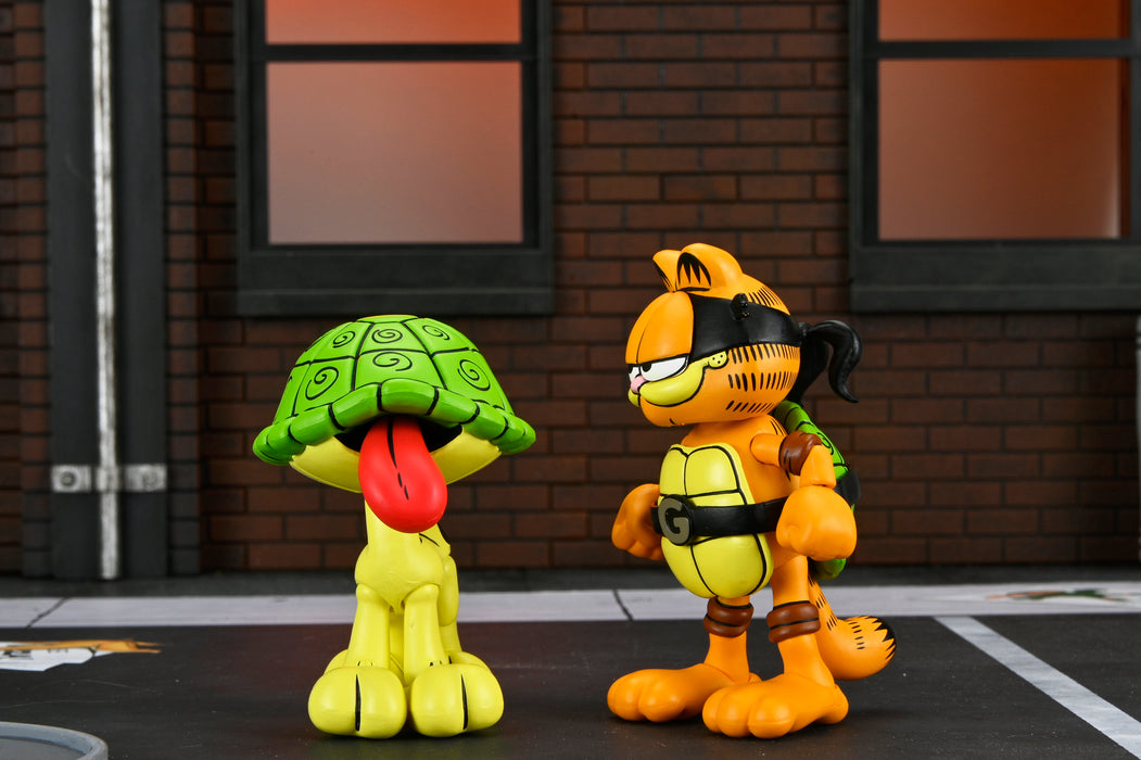 NECA Figura de Accion Ultimate: TMNT Archie Comics x Garfield - Garfello y Odie 7 Pulgadas