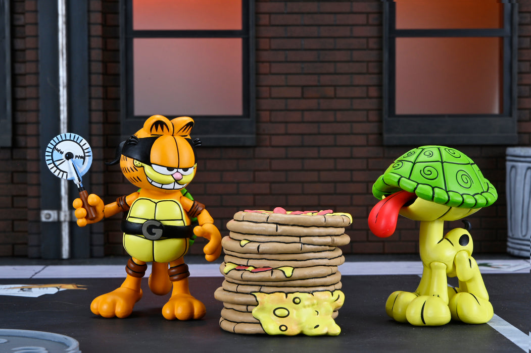 NECA Figura de Accion Ultimate: TMNT Archie Comics x Garfield - Garfello y Odie 7 Pulgadas
