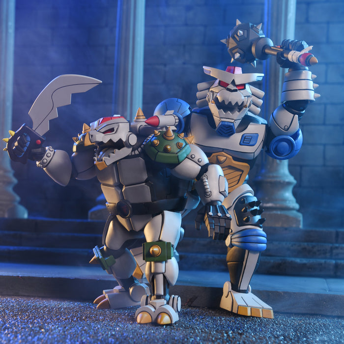 NECA Figura de Accion Ultimate: TMNT Tortugas Ninja 1987 Cartoon - Robo Tokka y Rahzar 2 Pack 7 Pulgadas