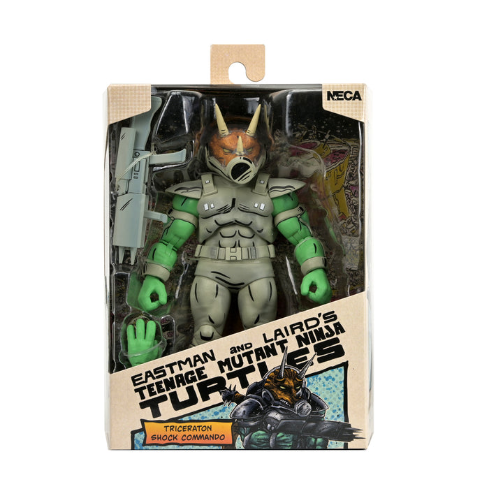 NECA Figura de Accion: TMNT Tortugas Ninja Mirage Comics - Shock Commando Triceraton 7 Pulgadas