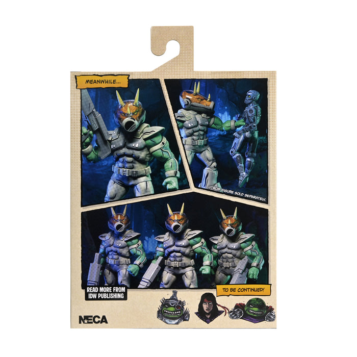 NECA Figura de Accion: TMNT Tortugas Ninja Mirage Comics - Shock Commando Triceraton 7 Pulgadas