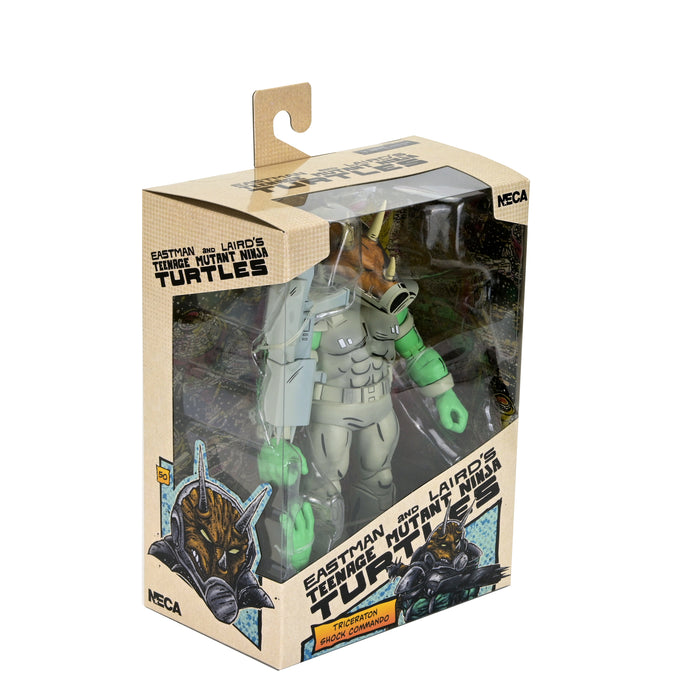 NECA Figura de Accion: TMNT Tortugas Ninja Mirage Comics - Shock Commando Triceraton 7 Pulgadas